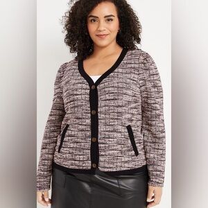 Maurices Cropped Tweed Cardigan size XXL